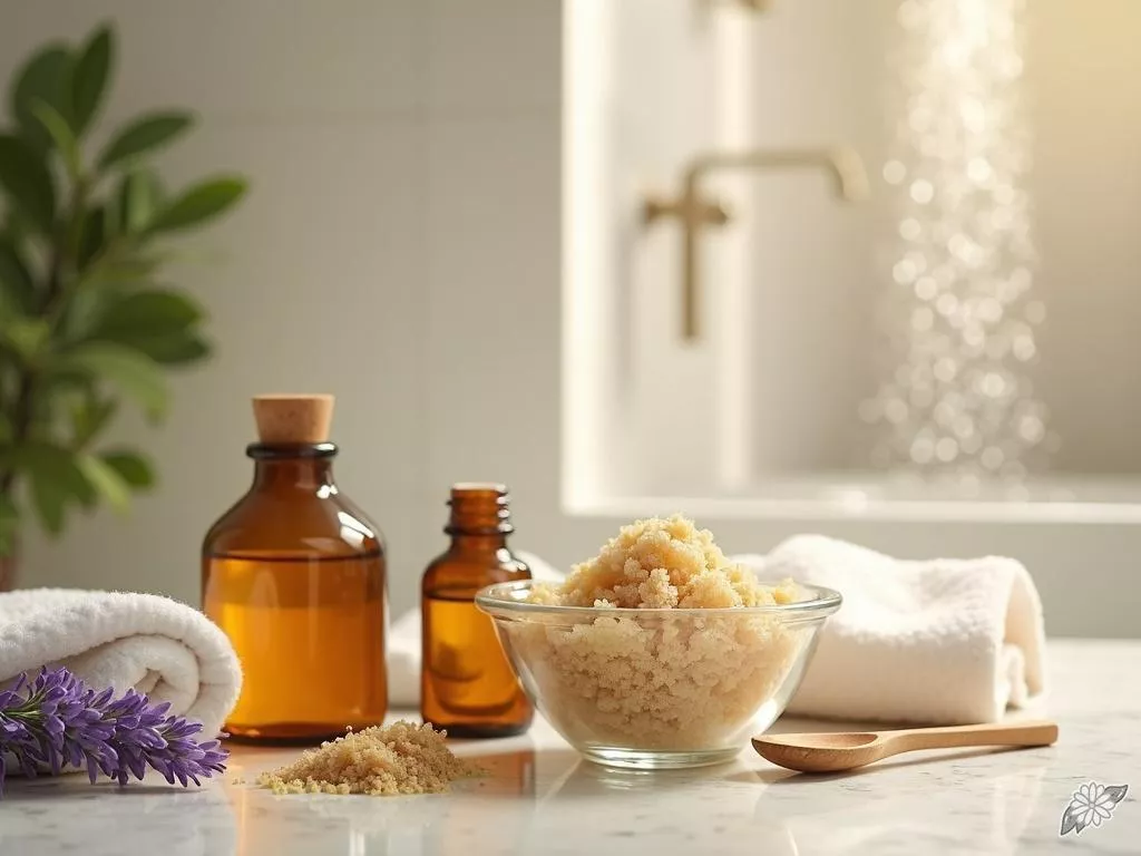 Gommage corporel sensoriel maison aux huiles essentielles