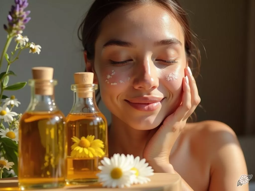 Soin visage naturel : huile végétale + huile essentielle adaptées aux peaux sensibles
